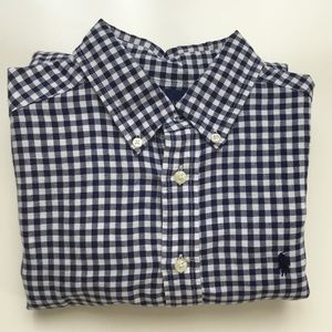 Ralph Lauren Plaid/Check Shirt, Medium/10-12, Blue